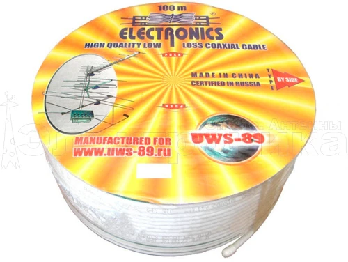 кабель  electronics  rg-6u 64% premium   белый   за 1метр  фото