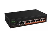 сетевой коммутатор nd188 - 8 портов poe+, концентратор сети, внутренняя скорость 1.6 гбит/с  фото