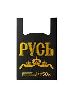 пакет полиэтиленовый майка "русь " пох 30х58см 30 мкм (11,5гр) /50шт/750 шт*меш, 1шт.  фото