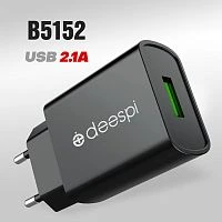 блок питания deespi ds-mr79, 5v / 2.1a , зарядное устройство с usb, черный цвет  фото