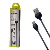 кабель usb - microusb awei cl-61 шнур для телефона, черный, длина 1м  фото